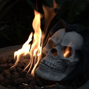 Cheminée extérieure Halloween avec foyer en forme de crâne de démon, sans conduit de fumée, pour propane, gel, éthanol ou électrique - Product Image 5