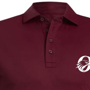 Men's Maroon Short Sleeve Golf Polo Shirt Plain <b>Athletic</b> Top Comfortable Sports Clothing for Golf Course Practice Leisure and - Product Image 5