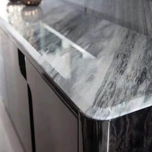 Mueble de Salón de Lujo, Mueble de Salón de Madera Maciza, Mueble con Diseño de Diamantes, Mueble Decorativo con Espejo - Product Image 2