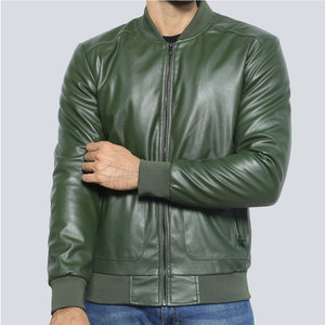 High Quality Genuine <b>Leather</b> Winter <b>Jacket</b> for <b>Men</b> Stand Front Breathable Windproof Offering Comfort Warmth Timeless Fashion - Product Image 1