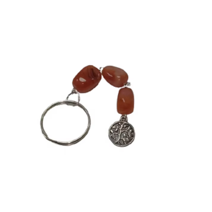 Porte-clés en cristal de haute qualité, arbre de vie en cornaline rouge, cube, porte-clés en pierre naturelle, cadeaux pour femmes - Product Image 4