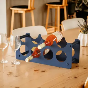 Porte-bouteille artisanal en métal, élégant, fait à la main, décoration de restaurant, porte-boissons rond en aluminium, étanche, capacité 5L, 48x13x19 - Product Image 3
