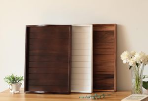 Plateau de service rectangulaire en bois massif avec poignées, décoratif pour salon, chambre, entrée, cuisine, cadeau pour les proches - Product Image 3