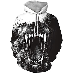 High Quality 500 GSM 100% Cotton Fleece Custom Logo Streetwear Thick Heavyweight Oversized Pullover Hoodies for Men Printed - Product Image 2