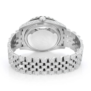 Reloj de Cuarzo de Acero Inoxidable de Lujo con Diamantes Moissanite VVS, Edición Limitada, Estilo Hip Hop, con Correa de 20 mm y Esfera de Cristal - Product Image 4