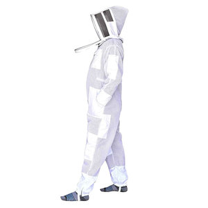 SALVA LEATHER Full Body Beekeeping <b>Suit</b> with Ventilated Hood White Four Seasons Use Casual Style Protective Clothing - Product Image 3