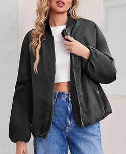 แจ็คเก็ตบอมเบอร์ผู้หญิงคุณภาพพรีเมียม ผ้าไนลอนกันลม ขายดีที่สุด ราคาสมเหตุสมผล ระบายอากาศได้ดี - Product Image 4