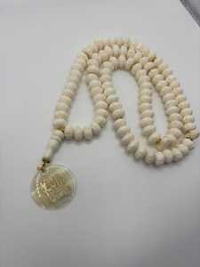 Natural Bone Muslim Tasbih Rosary <b>Beads</b> Islamic Spiritual Accessory Eco-Friendly Handmade Modern - Product Image 4