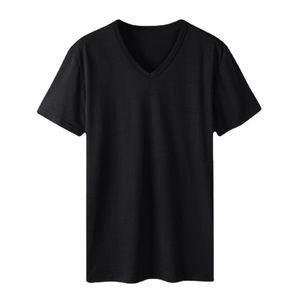 Camisetas Blancas de Cuello en V de Alta Calidad y Secado Rápido, Tejidas en Spandex/Poliéster, Personalizables, Transpirables, al por Mayor para Hombre - Product Image 4