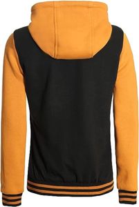 Veste de style vintage Varsity en mélange de laine avec manches en cuir, fermeture à boutons pression, col côtelé, vestes Varsity personnalisées pour hommes - Product Image 2