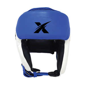 หมวกนิรภัยสำหรับชกมวยระดับมืออาชีพ - อุปกรณ์ป้องกันพร้อมหนังแท้ ปรับได้ด้วยสายรัดแบบตะขอเกี่ยว สำหรับผู้ใหญ่ทุกเพศ - Product Image 5