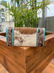 กระเป๋าสตางค์หนังแท้สำหรับผู้หญิง, กระเป๋าคลัทช์หนังวัวแกะสลักสไตล์ตะวันตกใหม่ของขวัญวันเกิด - Product Image 4