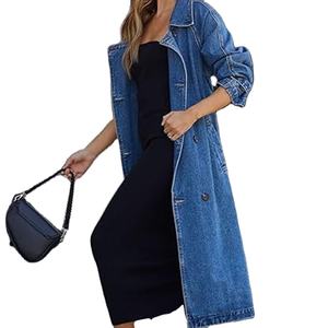 Nouvelle dame mode Trench Coat Style britannique à manches longues mi-longueur femmes printemps automne ceinturé manteau 2025 - Product Image 5