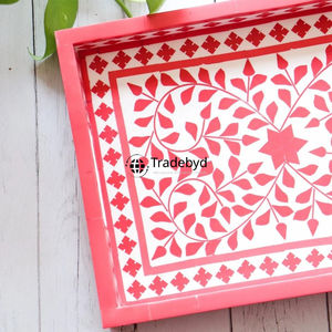 Bandeja de Servir Premium con Incrustaciones de Hueso, Elegante Adorno Decorativo Hecho a Mano para Mesa de Comedor por Tradebyd - Product Image 3