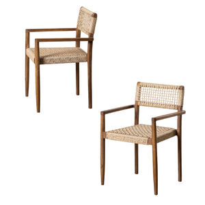 Silla individual ecológica de madera y ratán tejido a mano para comedor, muebles para el hogar, sillas de comedor de Rachel Natalie - Product Image 6