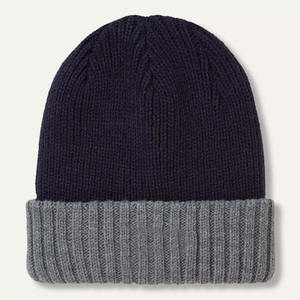 Gorro de Punto Acanalado para Hombre, Gorro Cálido de Invierno, Bordado Personalizado, Fabricante de Gorros al por Mayor OEM - Product Image 1