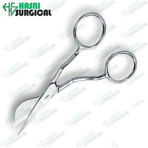 Hasni-Tijeras de apliques de alta calidad, mango curvo terminado, hoja en forma de pala, pico de pato de acero inoxidable, quirúrgico - Product Image 6