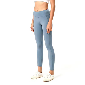 2026 Hot Sale Custom own Fashionable New Design Women <b>Leggings</b> Solid <b>Seamless</b> Spandex/Nylon High Waist Stretch Fitness Pants - Product Image 1
