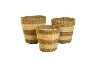 Cesta de Almacenamiento Artesanal de Paja Natural Tejida a Mano, Cesta Tejida Ecológica de Alta Calidad - Product Image 3