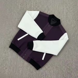 Chaqueta Varsity de PU Blanca y Gris para Hombre con Bordado de Leyendas de NY, Forro Polar Transpirable, Ropa Casual de Invierno - Product Image 5