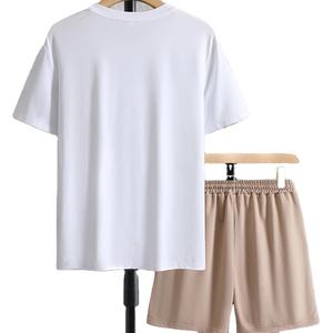 Custom 2 T Shirt Shorts Set Hip Hop Unisex Diseño de gran tamaño Vintage Acid Wash T Shirt and Shorts Set para hombres 2026 - Product Image 2