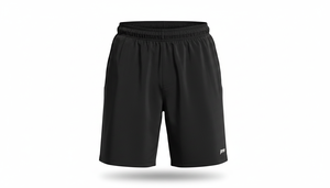 Shorts de pickleball pour hommes personnalisés, décontractés, en polyester uni, taille mi-haute élastique, 7 pouces, séchage rapide, respirants, pour sports d'été, OEM ODM - Product Image 1