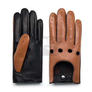 Factory Rate Comfortable Breathable Waterproof Full Finger Non-Slip Newest Design Original Soft Leather Custom <b>Driving</b> <b>Gloves</b> - Product Image 4