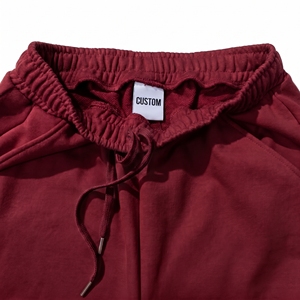 Custom Logo <b>Wide</b> <b>Leg</b> Fleece Winter Sweatpants <b>Men</b> Drawstring Elastic Waist Baggy Fit Cotton Polyester Casual <b>Trousers</b> - Product Image 2