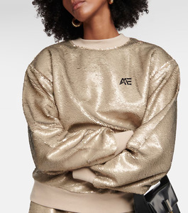 Sweat-shirt personnalisé pour femme avec paillettes glamour, pull de soirée haut de gamme, sweats à capuche pour femme sous marque privée - Product Image 4