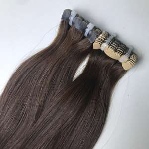 Venta al por mayor 100% Extensiones de Cabello Humano Virgen Vietnamita Super Doble Dibujado Bonestraight Cuerpo Onda Peluca Colores Cinta - Product Image 6