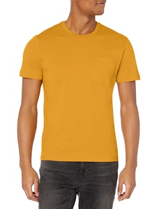 T-shirts graphiques jaunes pour hommes, style streetwear, imprimés vintage, 100 % coton, manches courtes, personnalisés, coupe oversize, avec poche avant - Product Image 3