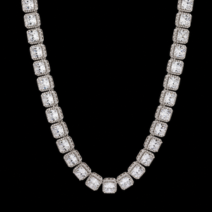 Cadena de Tenis Redonda y con Moissanita Princesa de Último Diseño para Hombre y Mujer, Cadena Elegante y Personalizada con Diamantes Completos - Product Image 3