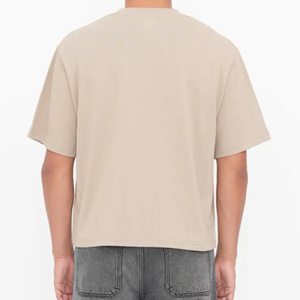 เสื้อยืดครอปแขนสั้นผู้ชายขายส่ง คุณภาพสูง แห้งเร็ว ระบายอากาศดี เป็นมิตรกับสิ่งแวดล้อม ผ้าแคนวาสฝ้าย 100% 220 กรัม รับผลิตตามแบบ - Product Image 5