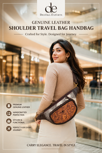 Bolso de Hombro de Cuero con Pelo Natural, Hecho a Mano, de Moda, para Viaje, Fácil de Llevar, Riñonera, Elegante y Multiusos - Product Image 6