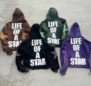 Sudaderas con Capucha y Pantalones Deportivos Extra Grandes para Hombre, Personalizados al por Mayor, con Bordado y Parches Desgastados, Talla Grande, 2026 - Product Image 3