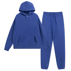 Conjunto Deportivo de Invierno para Hombre, Mujer y Niños, 100% Algodón Ecológico, Sudadera con Capucha y Pantalones con Bolsillos, Corte Regular, Venta al Por Mayor ODM - Product Image 1