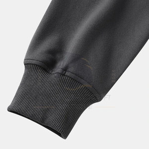 Dernier design – Blouson à capuche pour homme, grande taille, coupe ample, uni, hiver, décontracté, en polaire polyester/coton écologique, coupe-vent et respirant - Product Image 4