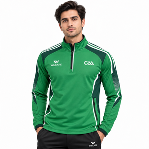 Chaqueta Deportiva WILCARE Verde con Media Cremallera, Logotipo y Tela de Poliéster Transpirable para Deportes de Equipo en Todas las Estaciones, Venta al Por Mayor - Product Image 5