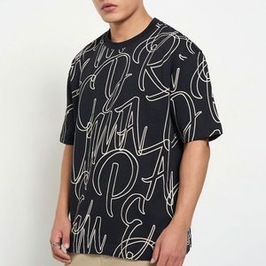 T-shirts pour hommes col rond style ringer, T-shirt graphique DTG DTF délavé et vieilli, grande taille, décontracté, streetwear, coupe ample, unisexe - Product Image 1