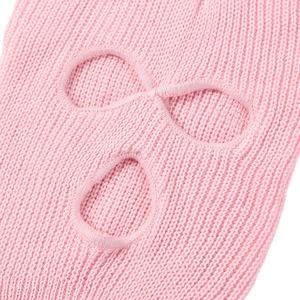 หมวกไหมพรมถักแบบมีรูสำหรับ2025หมวกบีนนี่หมวกหน้ากากถัก3รูดีไซน์ตามสั่ง - Product Image 5