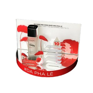 Armario de exhibición de cosméticos de diseño colorido, esquinero para labios, ojos y uñas - Product Image 1