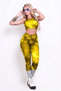 Conjunto de Yoga para Mujer, de la Mejor Calidad, Texturizado, con Costuras Sólidas, Estampado Digital, 2 Piezas, Transpirable, Cintura Alta - Product Image 5