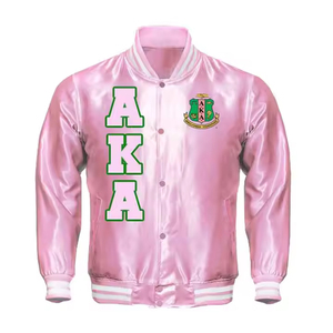 OEM Custom Logo Baseball Letterman <b>Jacket</b> for <b>Men</b> and Women Satin Bomber <b>Jacket</b> with Embroidery Varsity <b>Jacket</b> Greek Fraternity - Product Image 3
