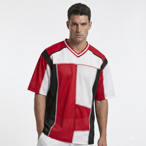 Men's Football Lightweight Jerseys Men Sportswear Football Jersey V Neck Men's Football Jersey 100% Polyester Football Jerseys - Product Image 6
