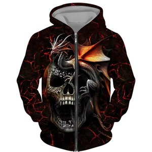 <b>Men's</b> 3D Print Hooded Zipper <b>Jacket</b> Knitted Polyester <b>Casual</b> Hoodie <b>for</b> Autumn Winter - Product Image 5