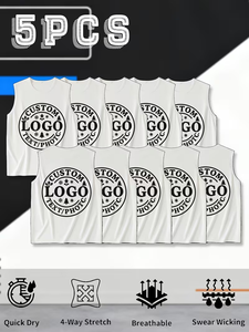 Camisetas sin mangas OEM para hombre, ropa deportiva para gimnasio, culturismo, Fitness, moda personalizada, algodón, LICRA - Product Image 4