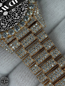 Luxury VVS Moissanite Rose <b>Gold</b> Diamond <b>Watch</b> Stainless Steel Mechanical Wristwatch Fashion and Hip Hop Style <b>Men</b> - Product Image 2