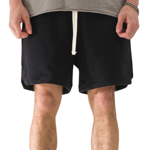 Pantalones Cortos de Felpa para Hombre, Cintura Elástica, Cordón Largo, Bolsillos Laterales, Corte Holgado, Dobladillo Abierto, Venta al por Mayor, Fabricante OEM, Proveedor B2B - Product Image 1