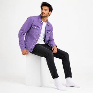 Chaqueta vaquera para hombre que ofrece un estilo robusto, comodidad diaria, tela duradera, corte clásico y fácil combinación de capas para uso casual en la calle y al aire libre. - Product Image 6