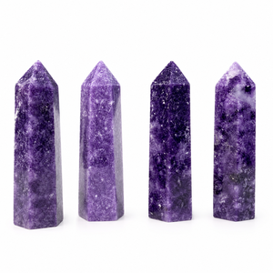 Genuine <b>Top</b> Quality Natural Lepidolite Tower <b>Crystal</b> Point Polished Purple Gemstone For Healing Reiki Meditation Home Decoration - Product Image 4